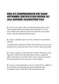 NGN ATI COMPREHENSIVE EXIT EXAM SEPTEMBER CERTIFICATION REVIEW SET 2026 ANSWERS GUARANTEED PASS