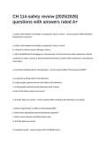 CH 114-safety review &lpar;2025&sol;2026&rpar; questions with answers rated A&plus;