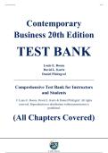 Complete Test Bank - Contemporary Business&comma; 20th Edition &ndash; Louis E&period; Boone&comma; David L&period; Kurtz&comma; Daniel Pfaltzgraf &ndash; ISBN 9781394274413 &lpar;All Chapters Covered 1&ndash;18&rpar;