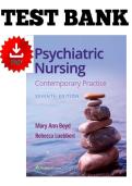 Psychiatric Nursing&colon; Contemporary Practice 7th Edition By Boyd & Luebbert - Test Bank&comma; All 43 Chapters Covered&comma; Verified Latest Edition 2026