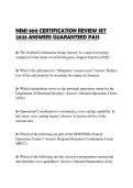NIMS 800 CERTIFICATION REVIEW SET 2026 ANSWERS GUARANTEED PASS