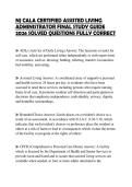 NJ CALA CERTIFIED ASSISTED LIVING ADMINISTRATOR FINAL STUDY GUIDE 2026 SOLVED QUESTIONS FULLY CORRECT