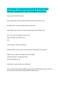 Principles of Engineering &lpar;P&period;O&period;E&rpar; Final Exam Review Questions with Certified Solutions