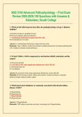 NSG 5140 Advanced Pathophysiology &ndash; Final Exam  Review 2026-2028&vert; 100 Questions with Answers &  Rationales &vert; South College 
