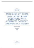 med-surg ATI Exam 2025 Latest Exam Questions With Complete Correct Answers &lpar;A&plus; Rated&rpar;