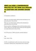NRNP 6568 WEEK 2 COMPREHENSIVE PRACTICE TEST TEST BANK 2026 UPDATED 100 QUESTIONS AND ANSWERS GRADED A&plus;