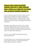 NSG6001 FINAL EXAM ADVANCED NURSING PRACTICE II THREE VERSIONS FINAL PAPER 2026 COMPLETE SOLUTIONS AND ACCURATE ANSWERS GRADED A&plus;