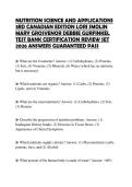 NUTRITION SCIENCE AND APPLICATIONS 3RD CANADIAN EDITION LORI SMOLIN MARY GROSVENOR DEBBIE GURFINKEL TEST BANK CERTIFICATION REVIEW SET 2026 ANSWERS GUARANTEED PASS
