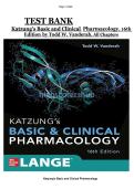 Katzung's Basic and Clinical Pharmacology&comma; 16th Edition &lpar;Lange Medical Books&rpar;