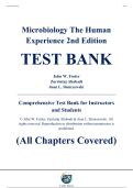 Complete Test Bank - Microbiology&colon; The Human Experience&comma; 2nd Edition &ndash; John W&period; Foster&comma; Zarrintaj Aliabadi&comma; Joan L&period; Slonczewski &ndash; ISBN 9780393533248 &lpar;All Chapters Covered 1&ndash;27&rpar;