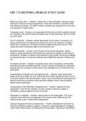 ARE 112 MIDTERM LUNDBLAD STUDY GUIDE