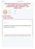 OSSF DR TEST PRACTICE ACTUAL QUESTIONS AND CORRECT DETAILED ANSWERS &lpar;VERIFIED ANSWERS&rpar; &vert; GRADED A&plus; &vert; NEW VERSION 2026