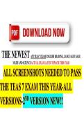 2026 ATI TEAS 7 EXAM ENGLISH READING&comma; LANGUAGE USAGE&comma;MATH AND SCIENCE ACTUAL EXAM LATEST UPDATE THIS YEAR&period;-2ND VERSION NEW&excl;&excl;