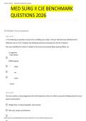 Medical-Surgical Nursing II &ndash; CJE Benchmark Questions&comma; 2026 &ndash; Comprehensive Clinical Judgment Practice Exam