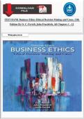 TEST BANK Business Ethics Ethical Decision Making and Cases&comma; 13th Edition By O&period; C&period; Ferrell&comma; John Fraedrich&comma; All Chapters 1 - 12 &lpar;2026&rpar;