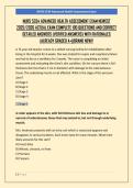 NURS 5334 ADVANCED HEALTH ASSESSMENT EXAM NEWEST  2025&sol;2026 ACTUAL EXAM COMPLETE 100 QUESTIONS AND CORRECT  DETAILED ANSWERS &lpar;VERIFIED ANSWERS&rpar; WITH RATIONALES  &vert;ALREADY GRADED A&plus;&vert;&vert;BRAND NEW&excl;&excl; 