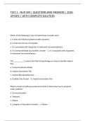 TEST 2 - NUR 504 &vert; QUESTIONS AND ANSWERS &vert; 2026 UPDATE &vert; WITH COMPLETE SOLUTION