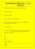 MASTER ELECTRICIAN TEST 211 QUESTIONS AND ANSWERS 2026