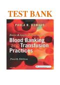 Test Bank for basic applied concepts of blood banking and transfusion practices 4th edition