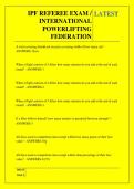 IPF REFEREE EXAM &sol; INTERNATIONAL POWERLIFTING FEDERATION QUESTIONS AND ANSWERS 2026