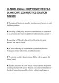 CLINICAL ANNUAL COMPETENCY FRESENIUS EXAM SCRIPT 2026 PRACTICE SOLUTION BUNDLED