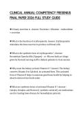 CLINICAL ANNUAL COMPETENCY FRESENIUS FINAL PAPER 2026 FULL STUDY GUIDE
