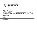 AQA A LEVEL CHEMISTRY PAPER 3 2026 MAY JUNE PRACTICE  2025 PREDICTED PAPER MS