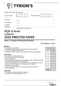 AQA A LEVEL CHEMISTRY PAPER 1 2026 MAY JUNE PRACTICE  2025 PREDICTED PAPER QP