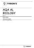 AQA AL Biology Marking Scheme 1 2026 MAY JUNE PRACTICE 2025 Predicted