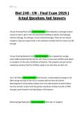 Biol 240 - UW - Final Exam 2026 &vert; Actual Questions And Answers