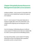 Chapter 3 Hospitality Human Resources Management exam with correct answers