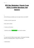 MTA Bus Maintainer Chassis Exam 2026 &vert; Certified Questions And Answers