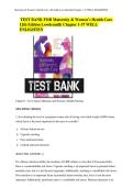 TEST BANK FOR Maternity & Women&rsquo;s Health Care 12th Edition Lowdermilk Chapter 1-37 WELL ENLIGHTEN