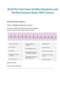 ACLS Pre-Test Exam &ndash; Certified Questions with 100&percnt; Verified Correct Answers &lpar;2026&sol;2027&rpar;