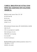 CLINICAL SIMULATION SAE ACTUAL EXAM PAPER 2026 QUESTIONS WITH SOLUTIONS GRADED A&plus;