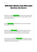 AWWA Water Efficiency Exam 2026 &vert; Latest Questions And Answers