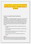 Leading Marines Leadership Tools 2025&sol;2026 Questions and -answer &colon;s &lpar;Verified -answer &colon;s by Expert&rpar;