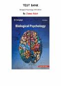Biological Psychology&comma; 14th Edition &lpar;James W&period; Kalat&rpar; &ndash; Complete Test Bank Chapters 1&ndash;14