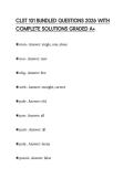 CLST 101 BUNDLED QUESTIONS 2026 WITH COMPLETE SOLUTIONS GRADED A&plus;
