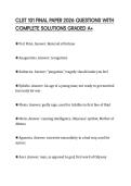 CLST 101 FINAL PAPER 2026 QUESTIONS WITH COMPLETE SOLUTIONS GRADED A&plus;