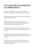 CLST 101 TEST SCRIPT 2026 QUESTIONS WITH FULL ANSWERS GRADED A&plus;