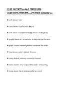 CLST 101 VIEW AHEAD PAPER 2026 QUESTIONS WITH FULL ANSWERS GRADED A&plus;