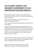 CLST 103 LIBERTY UNIVERSITY MATH ASSESSMENT COMPREHENSIVE TEST 2026 QUESTIONS WITH SOLUTIONS GRADED A&plus;