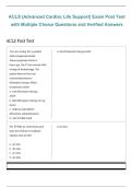 ACLS &lpar;Advanced Cardiac Life Support&rpar; Exam Post Test &ndash; 2026&sol;2027 with Multiple-Choice Questions and Verified Answers