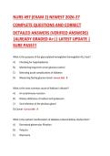 NURS 497 &ndash; Exam 2 &vert; Verified Questions and Correct Answers &vert; 2026&ndash;2027 &vert; Sure Pass Clinical and Theoretical Review