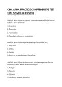 CMA AAMA PRACTICE COMPREHENSIVE TEST 2026 SOLVED QUESTIONS