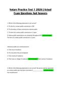 Notary Practice Test 1 2026 &vert; Actual Exam Questions And Answers