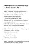 CMA AAMA PRACTICE EXAM SCRIPT 2026 COMPLETE ANSWERS VERIFIED