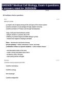 GMS5057 Medical Cell Biology&comma; Exam 4 questions n answers rated A&plus; 2025&sol;2026