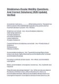 Strabismus-Ocular Motility Questions And Correct Solutions&vert; 2026 Update&vert; Verified